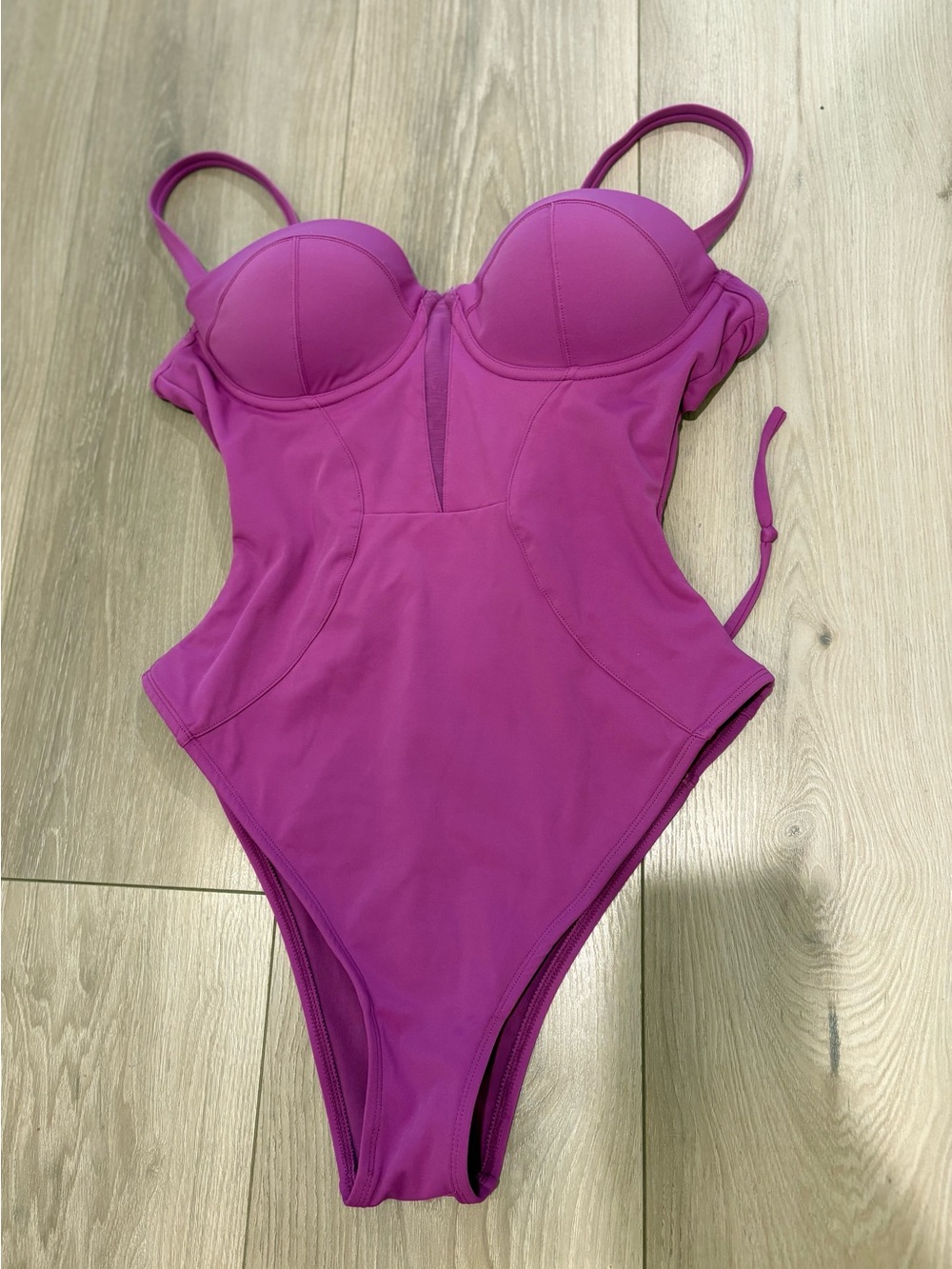 Magenta One-Piece Swimsuit with Molded Cups